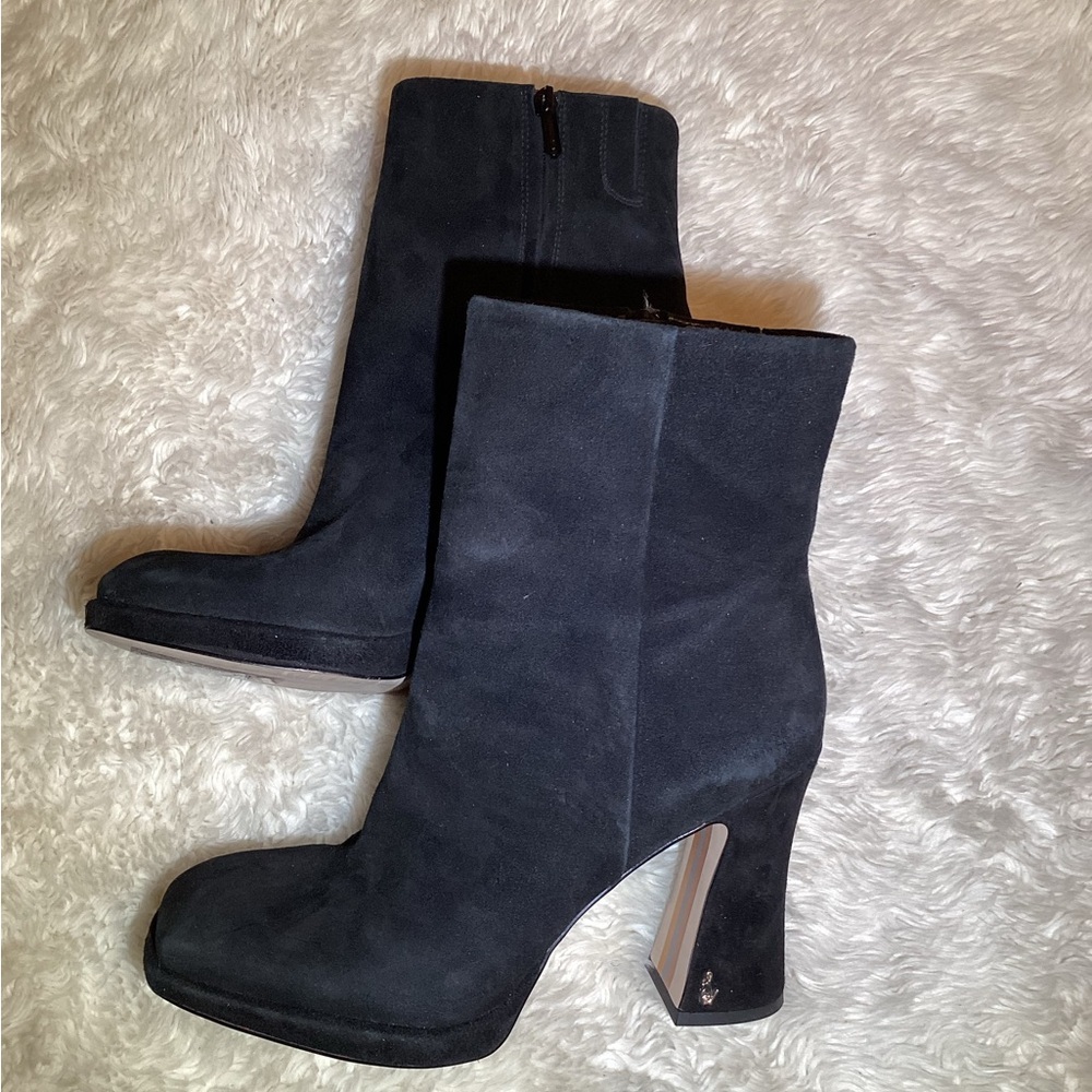 Sam Edelman Black Suede Ankle Boots size 9.5 - Picture 5 of 7
